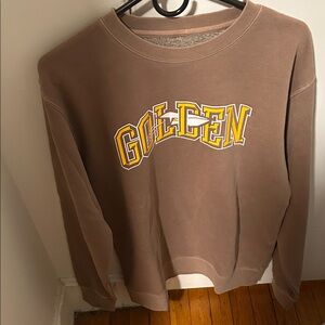 Golden Brown Mens Crewneck Sweater
